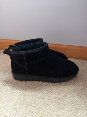 Black Ankle Boot Slippers